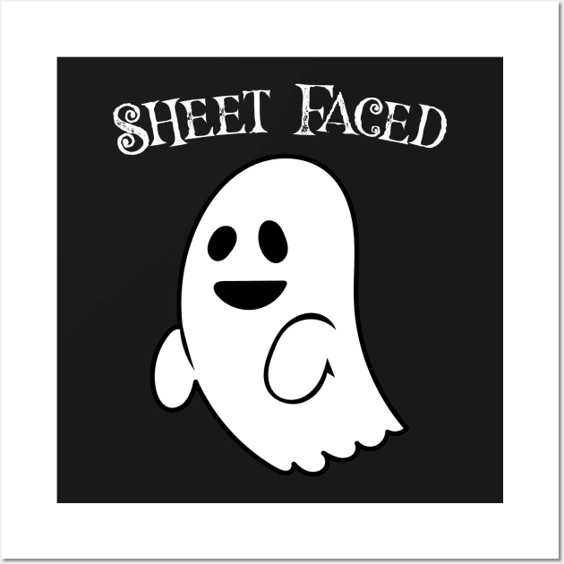 Sheet Faced Halloween Design Wall Art by RJCatch